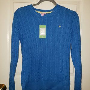 Lilly Pulitzer Blue Cableknit Sweater - Size M